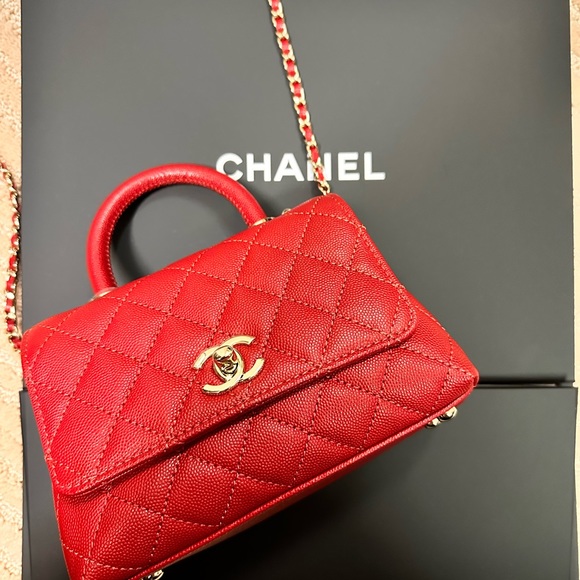 Chanel Coco Handle Extra Mini Red Caviar - Picture 3 of 11